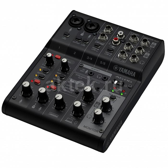 Yamaha AG06MK2 аудиоинтерфейс, черный, 6 каналов, USB 2