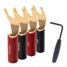 AudioQuest SureGrip 100 - SPADE Gold (8) разъём-лопатка