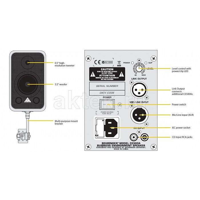 Акустическая система Behringer CE500A-BK 4