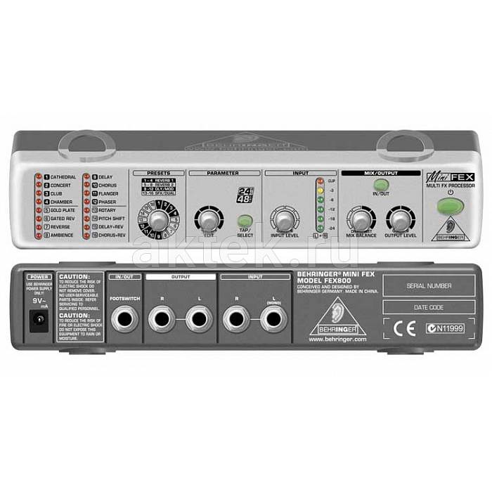Процессор эффектов Behringer FEX800 3
