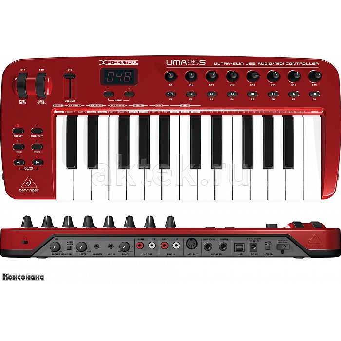 Клавиатура Behringer UMA25S MIDI 3