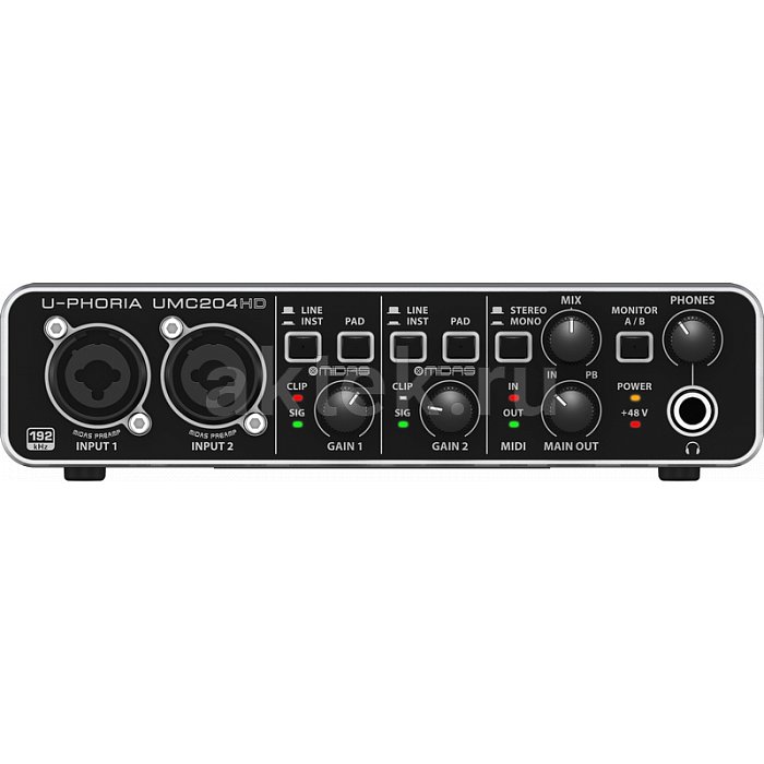 Аудио интерфейс Behringer UMC204HD 3
