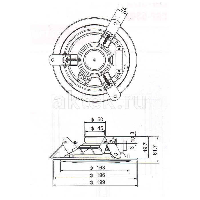 Громкоговоритель потолочный SHOW CSL-6106 2