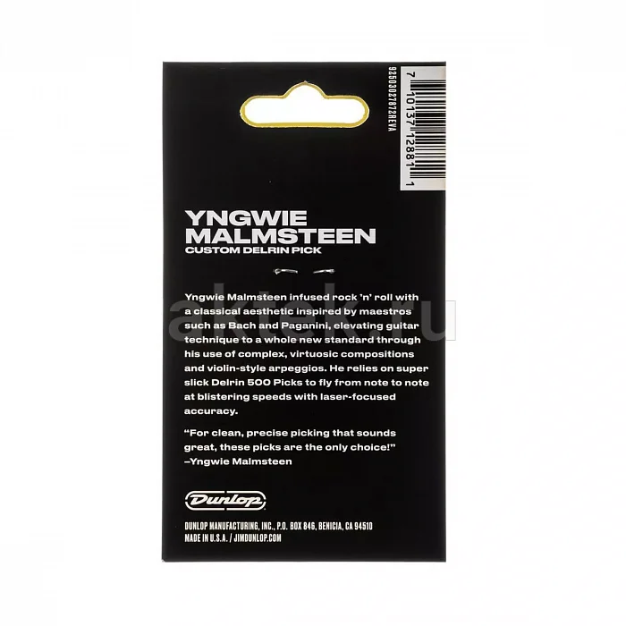 Dunlop YJMP02RD Yngwie Malmsteen 2.0mm 6Pack гитарные медиаторы, delrin 5