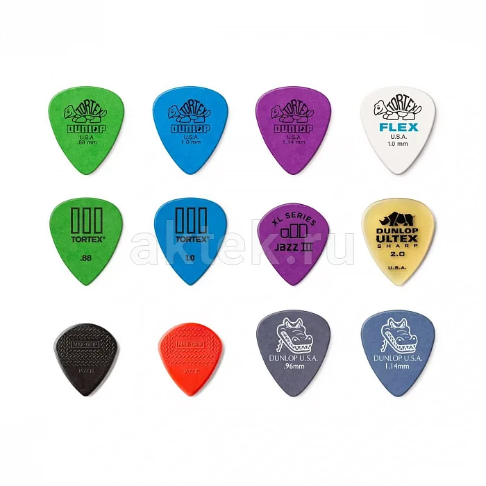 Dunlop PVP113 Variety Electric 12Pack медиаторы, tortex, 12 шт 3