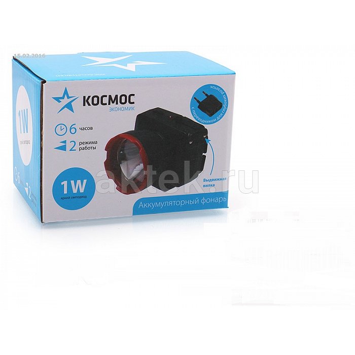 Фонарь налобный Космос AccuH1WLED 3