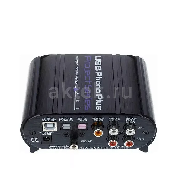 ART USB Phono Plus Project Series фонокорректор-конвертер, TOSLINK, S/PDIF 4