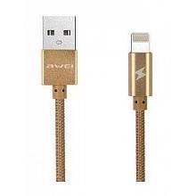 Кабель USB Lightning AWEI CL-300 1м золото