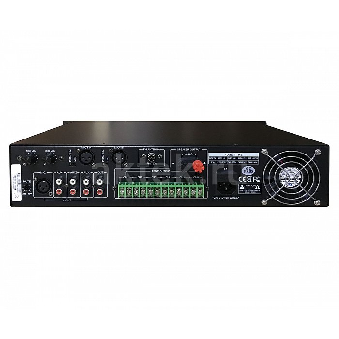 DSPPA MP-210U трансляционный микшер-усилитель, 60 Вт, 6 зон 3
