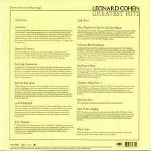 Виниловая пластинка LEONARD COHEN - GREATEST HITS 180 GRAM BLACK VINYL 12" 2