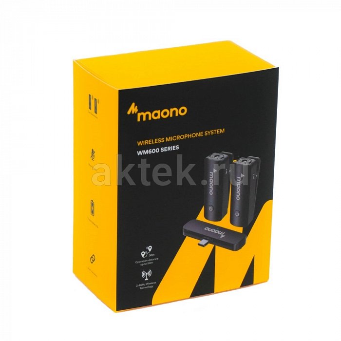 Maono WM600 C2 ультракомпактная двухканальная беcпроводная система 6