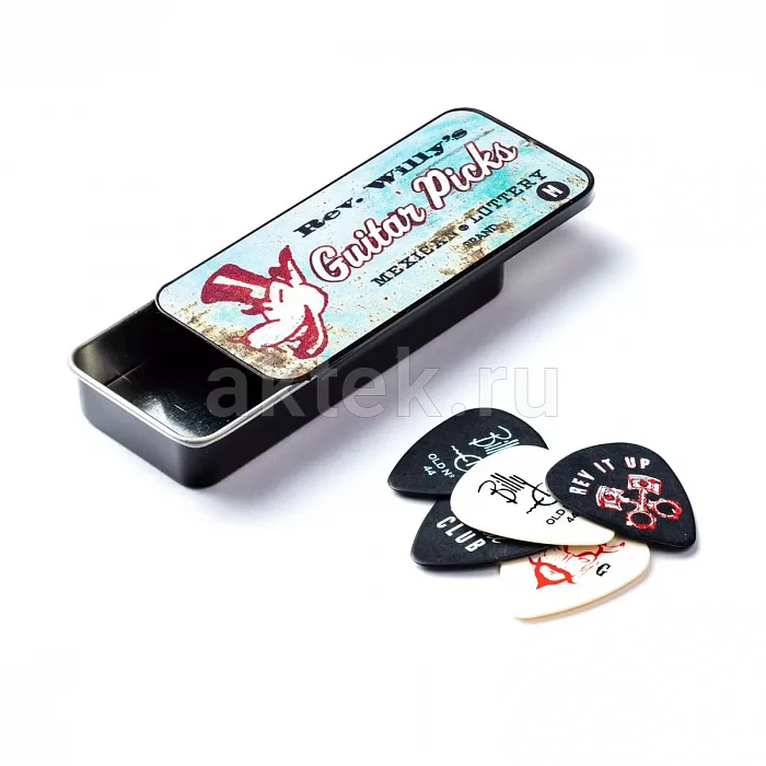 Dunlop RWT01L Billy Gibbons Pick Tin набор медиаторов, 6 шт