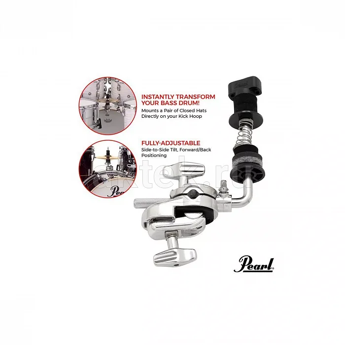 Pearl CLA-130 держатель хай-хэта на обод бас-барабана 4
