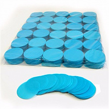 Круглое бумажное конфетти 4,1см голубой 1кг