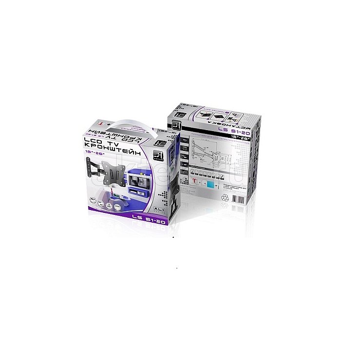 Кронштейн для ЖК телевизора TRONE Algenium LS 51-20 15-26" черный 3