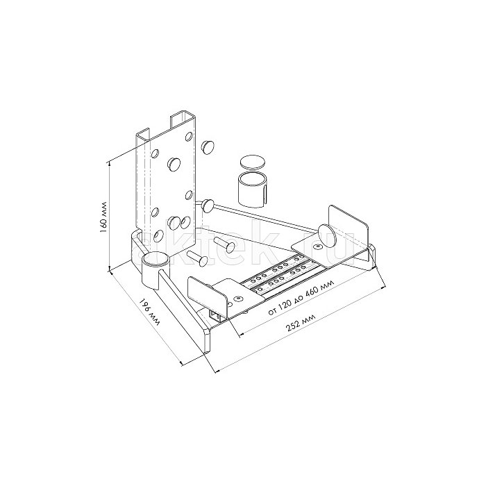 Универсальный кронштейн TRONE BM 7 черный 2