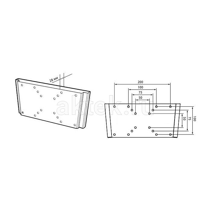 Кронштейн для телевизора TRONE LPS 20-10 15-32" черный 2