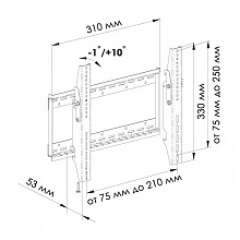 Кронштейн для телевизора TRONE LPS 30-50 17-32" черный 2