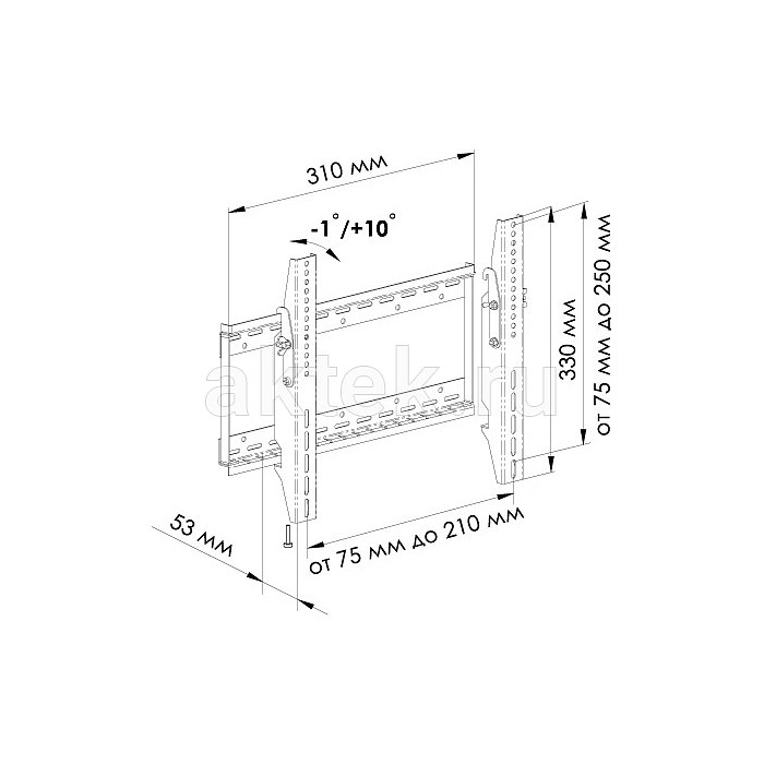Кронштейн для телевизора TRONE LPS 30-50 17-32" черный 2