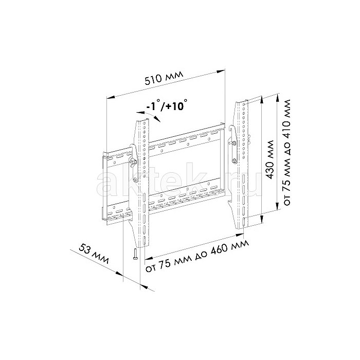 Кронштейн для телевизора TRONE LPS 31-50 26-42" черный 2