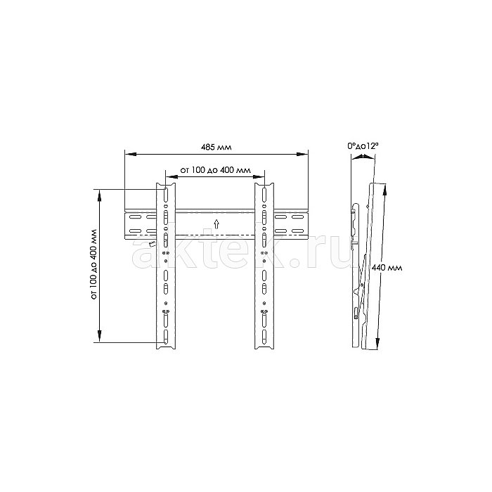 Кронштейн для ЖК телевизора TRONE LPS 31-60 26-47" черный 2