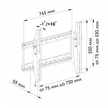 Кронштейн для телевизора TRONE LPS 32-50 37-60" черный 2