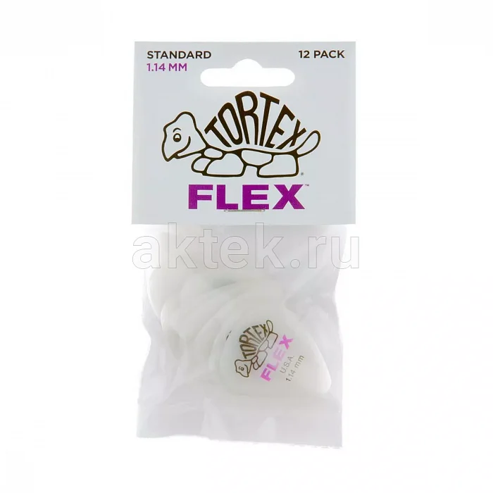 Dunlop 428P114 Tortex Flex Standard 12Pack медиаторы, 1,14 мм 3