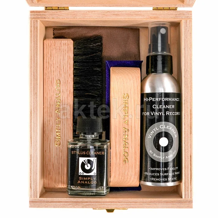 Набор для очистки виниловых пластинок Simply Analog Deluxe Wood Edition 4