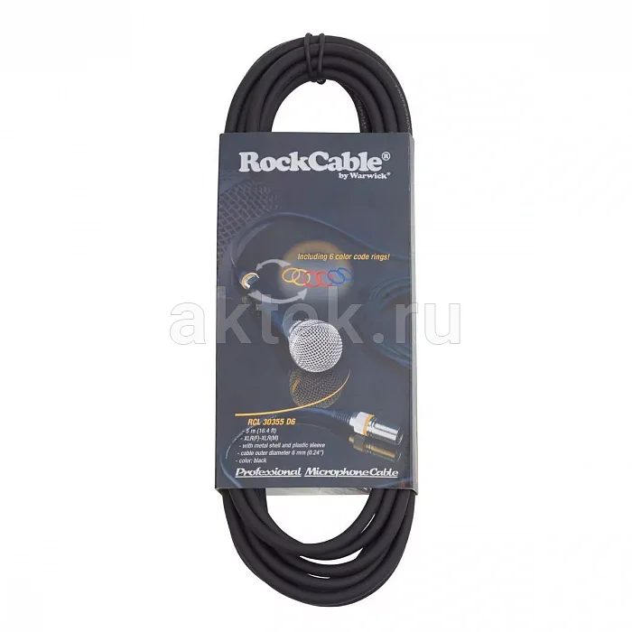 Rockcable RCL30355 D6 микрофонный кабель XLR, 5 м 3