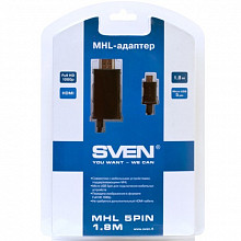 Кабель адаптер MHL microUSB "папа" - HDMI "папа" 1.8 м 2