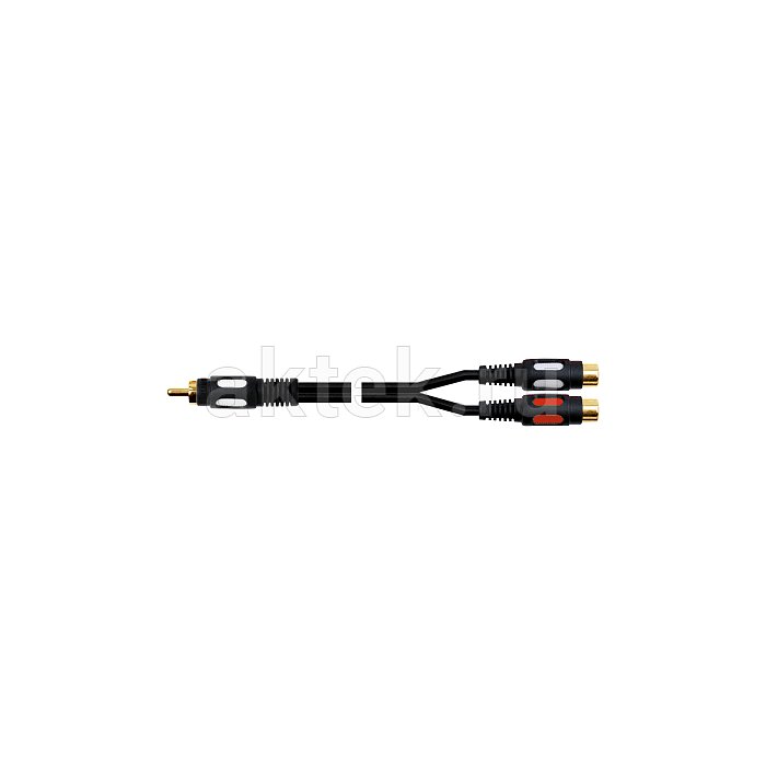 Кабель аудио Plastic Gold 1xRCA "папа" - 2xRCA "мама" 0.3 м 2