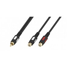 Кабель аудио Plastic Gold 1xRCA "папа" - 2xRCA "мама" 0.3 м