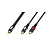 Кабель аудио Plastic Gold 1xRCA "папа" - 2xRCA "мама" 0.3 м