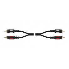 Межблочный кабель Plastic Gold 2xRCA "папа" - 2xRCA "папа" 1.5 м 2