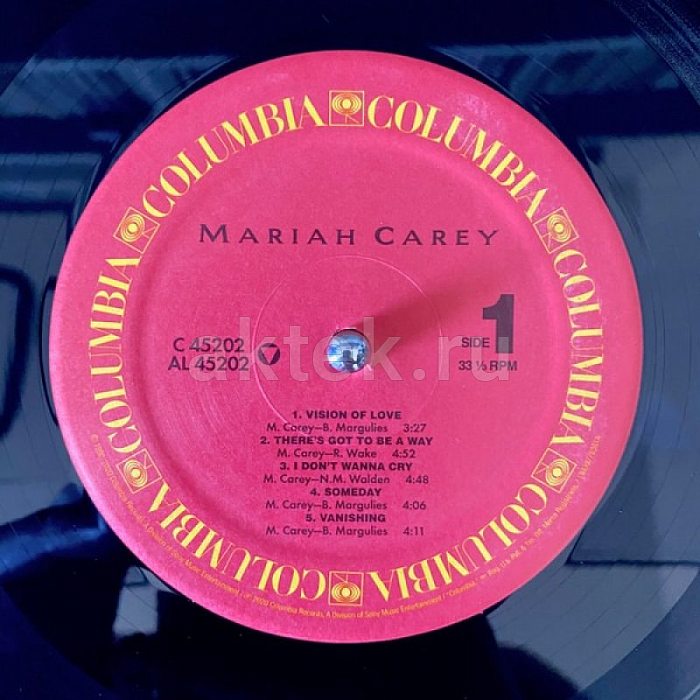 Виниловая пластинка MARIAH CAREY - MARIAH CAREY 180 GRAM BLACK VINYL 12" 3