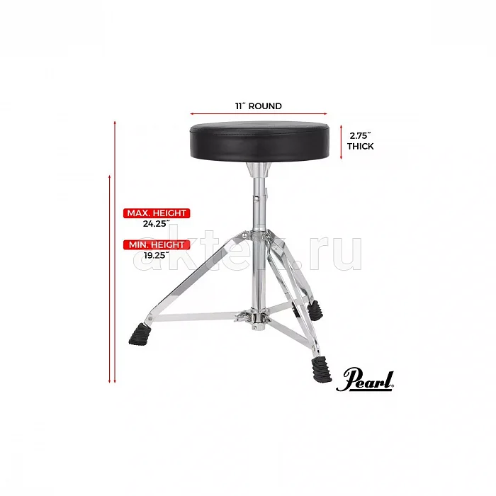 Pearl D-50 банкетка барабанщика, высота 495–620 мм 3
