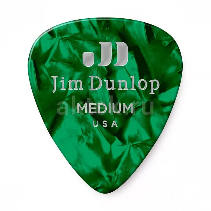 Dunlop 483P12MD Celluloid Green Pearloid Medium медиаторы, целлулоид, 12 шт