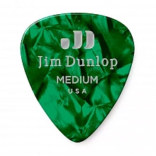 Dunlop 483P12MD Celluloid Green Pearloid Medium медиаторы, целлулоид, 12 шт