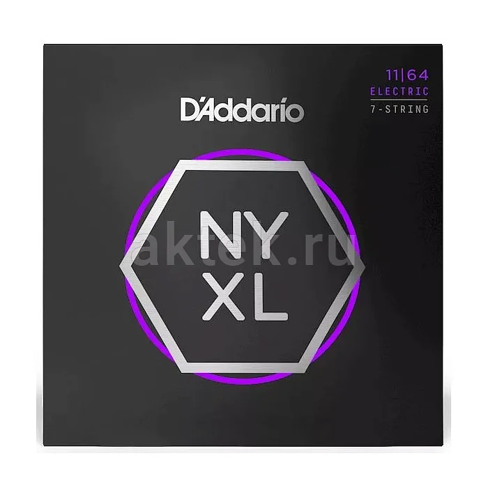 D'Addario NYXL1164 струны для 7-струнной электрогитары, 11-64