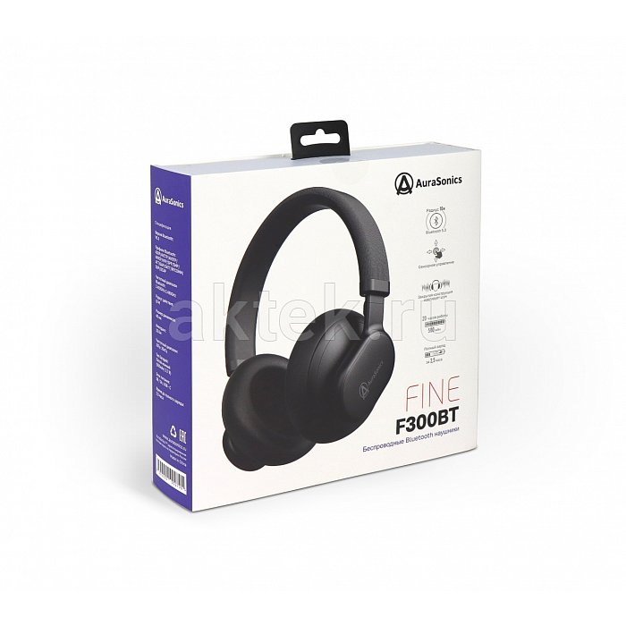 AuraSonics FINE F300BT наушники c Bluetooth V5,3, полноразмерные 4