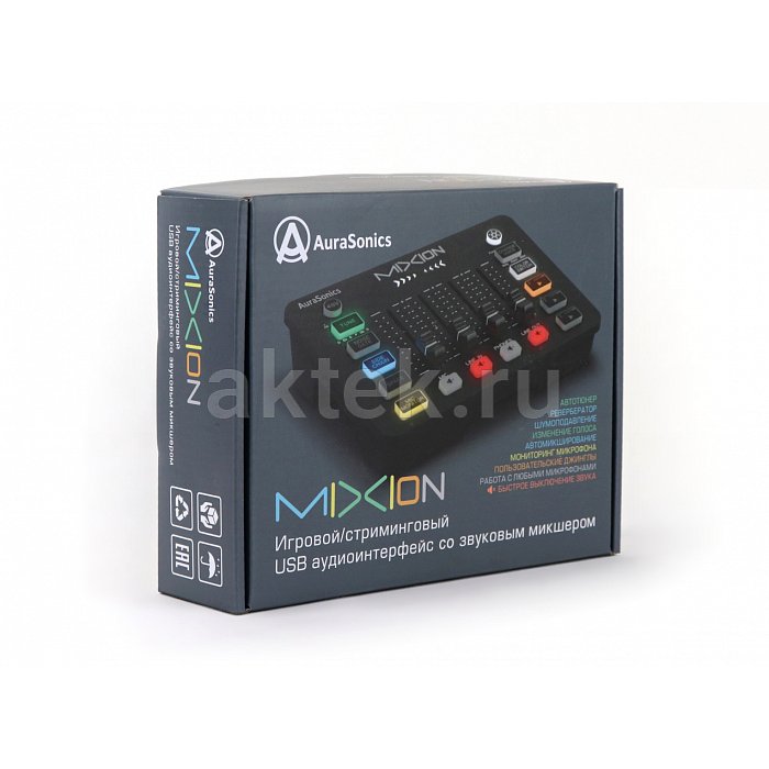 AuraSonics MIXION USB-аудиоинтерфейс, микшер, для геймеров и стримеров 4