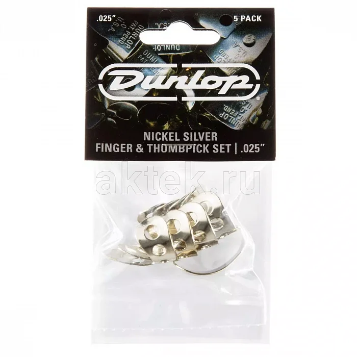 Dunlop 33P025 Nickel Silver Fingerpick 5Pack медиатор-коготь, 0,25 мм