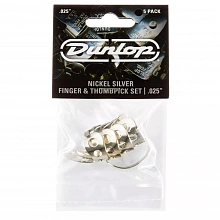 Dunlop 33P025 Nickel Silver Fingerpick 5Pack медиатор-коготь, 0,25 мм