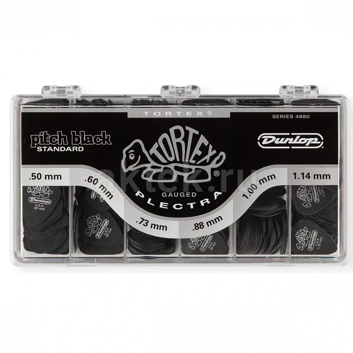 Dunlop 4880 Tortex Pitch Black Standard витринный набор, 432 медиатора