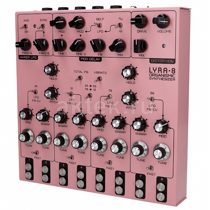 Аналоговый синтезатор SOMA Lyra-8 Synth Pink