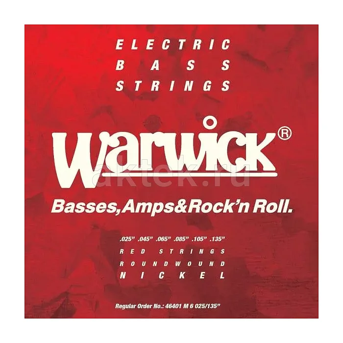 Warwick 46401M6 комплект струн, 6 струн, калибр 25-135