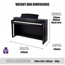 Kawai CN301B цифровое пианино, 88 клавиш, 45 тембров, цифровая обработка 3