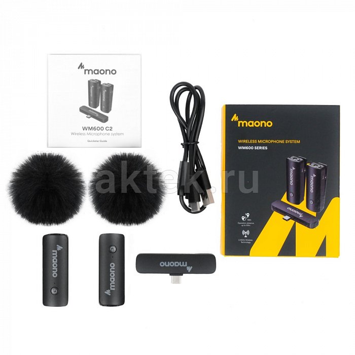 Maono WM600 C2 ультракомпактная двухканальная беcпроводная система 7