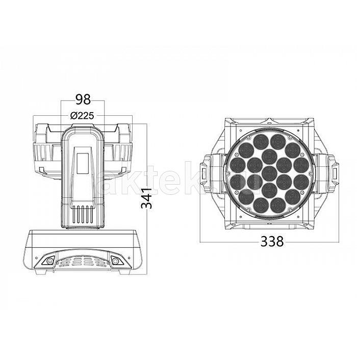 SILVER STAR SS631XCE CYAN6000XE MK4 вращающаяся WASH-голова, зум 8–40° 3
