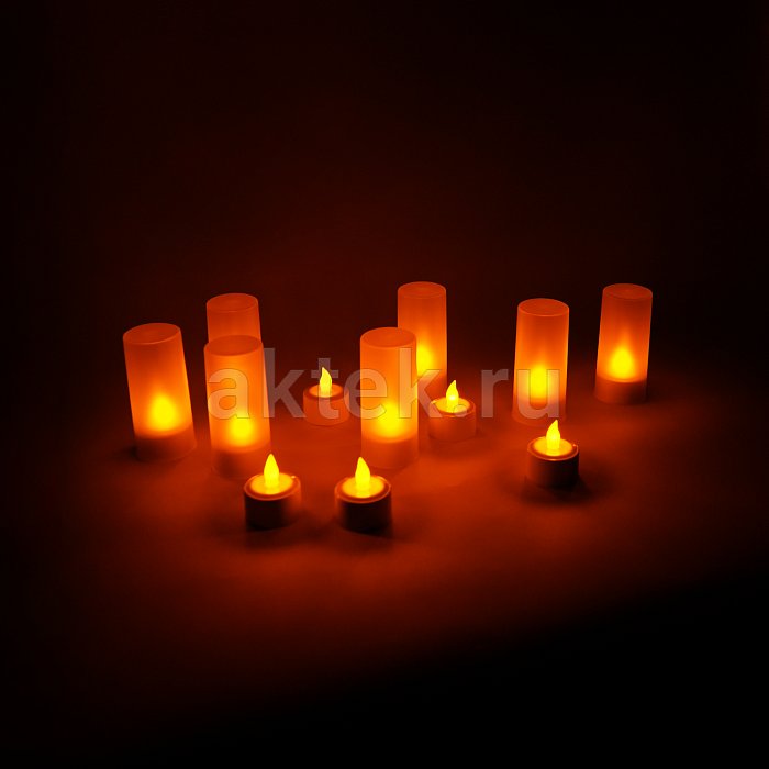 Набор чайных светодиодных свечей на аккумуляторе LED Candle 12 шт. 16